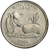 2004-P Wisconsin State Quarter – PCGS MS64 | Extra Leaf Variety Potential Issue Heritage Pastime