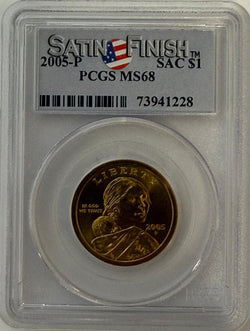 دولار ساكاجاويا 2005-P – PCGS MS68 | جوهرة رائعة | دولار حديث عالي الجودة