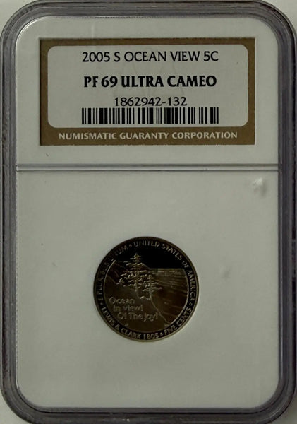 2005-S Jefferson Nickel “Ocean View” Proof – NGC PF69 Ultra Cameo | Westward Journey Series Heritage Pastime