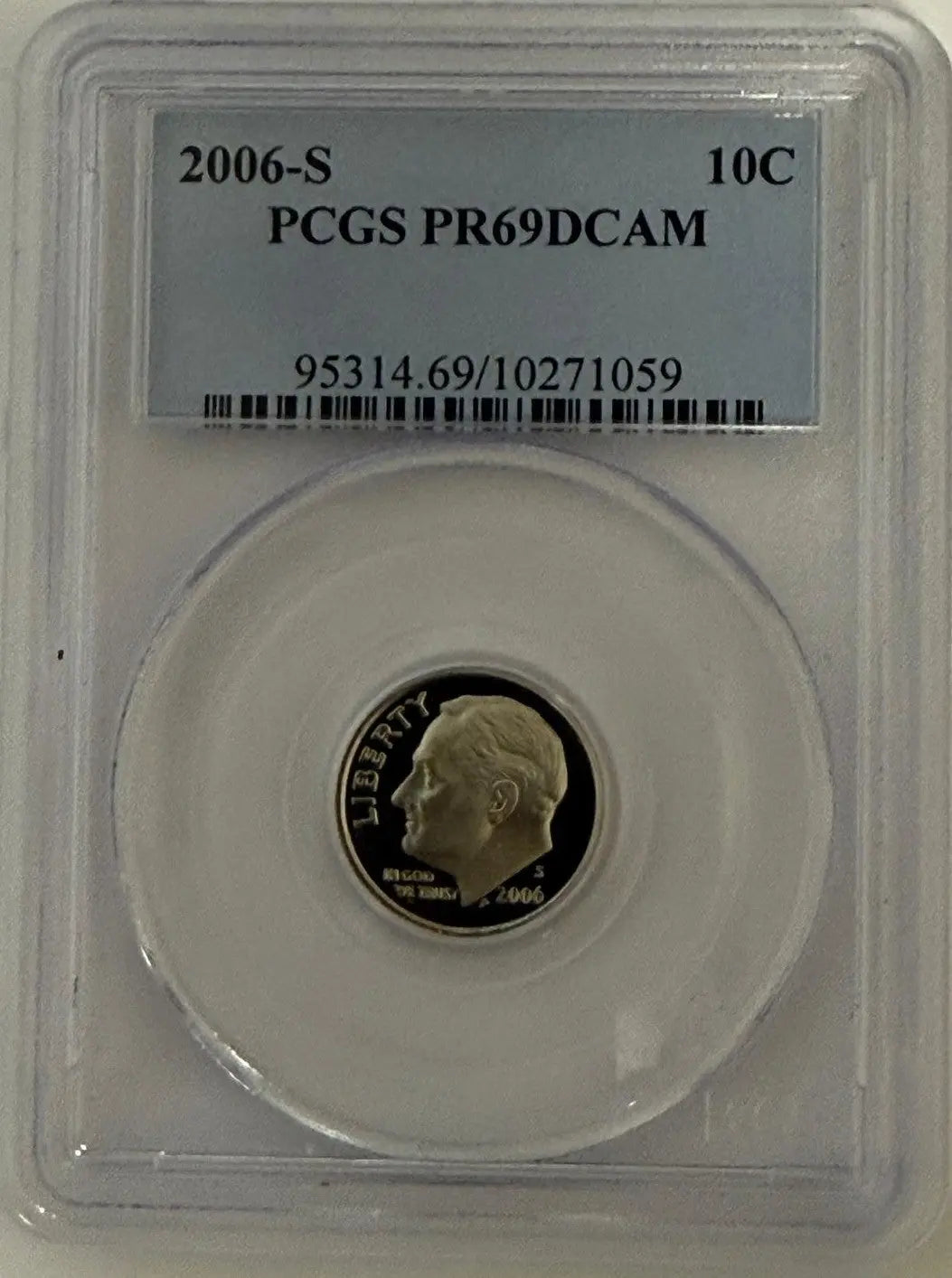 2006-S Roosevelt Dime PCGS PR69DCAM – Near-Perfect Deep Cameo Proof Coin Heritage Pastime