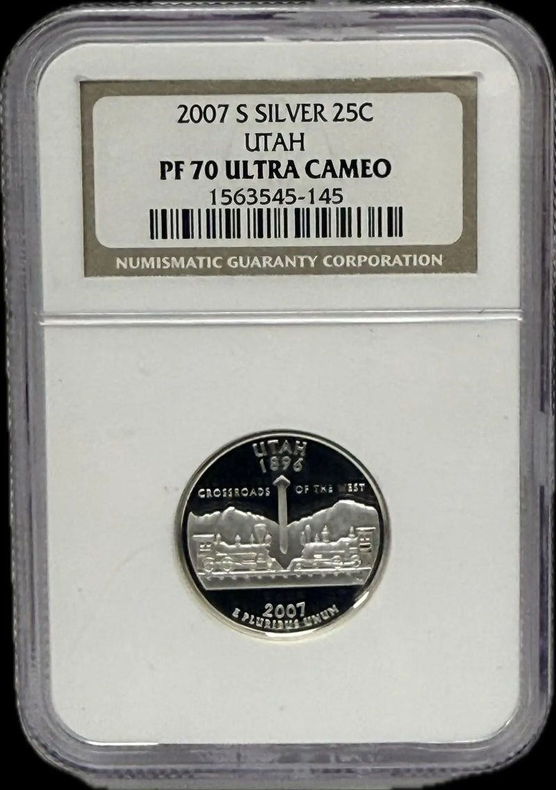 2007-S Silver 25C PF70 Ultra Cameo – Perfect Proof Coin Heritage Pastime