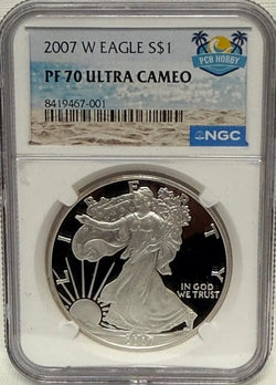 عملة فضية من فئة 2007-W بقيمة دولار واحد، إصدار PF70 Ultra Cameo - مثالية للاختبار مع تباين مذهل