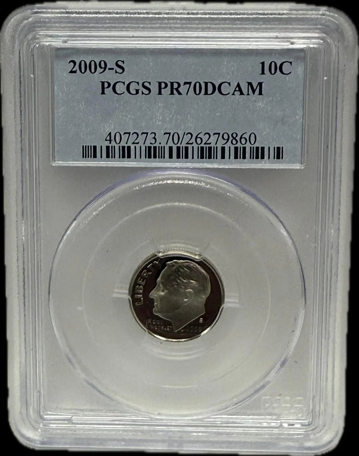 2009-S Roosevelt Dime 10C Silver – PCGS PR70 DCAM | Perfect Deep Cameo Proof Heritage Pastime