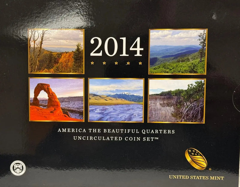 2014 America the Beautiful Quarters Uncirculated Set – Complete Collection Coins Heritage Pastime