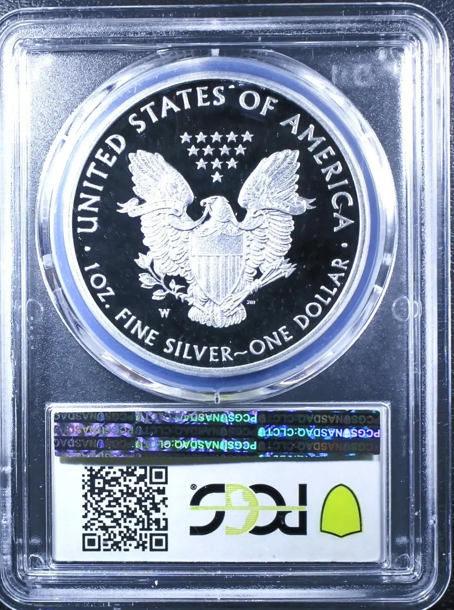 2016-W American Silver Eagle PR-70 DCAM Lettered Edge – Perfect Proof with Stunning Cameo Finish Heritage Pastime