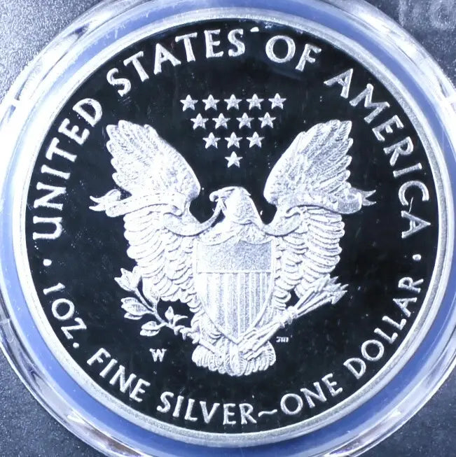 2016-W American Silver Eagle PR-70 DCAM Lettered Edge – Perfect Proof with Stunning Cameo Finish Heritage Pastime