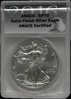 2016-W Silver Eagle $1 SP70 Acabado satinado – Calidad impecable