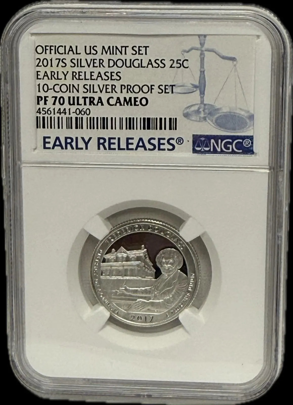 2017-S Silver Douglass 25C PF70 Ultra Cameo – Rare, Mint-Perfect 2017 Proof Coin Heritage Pastime