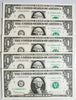 2017A $1 Star Replacement Notes in 5 Superb Crisp Condition, Chicago-Consecutive Heritage Pastime