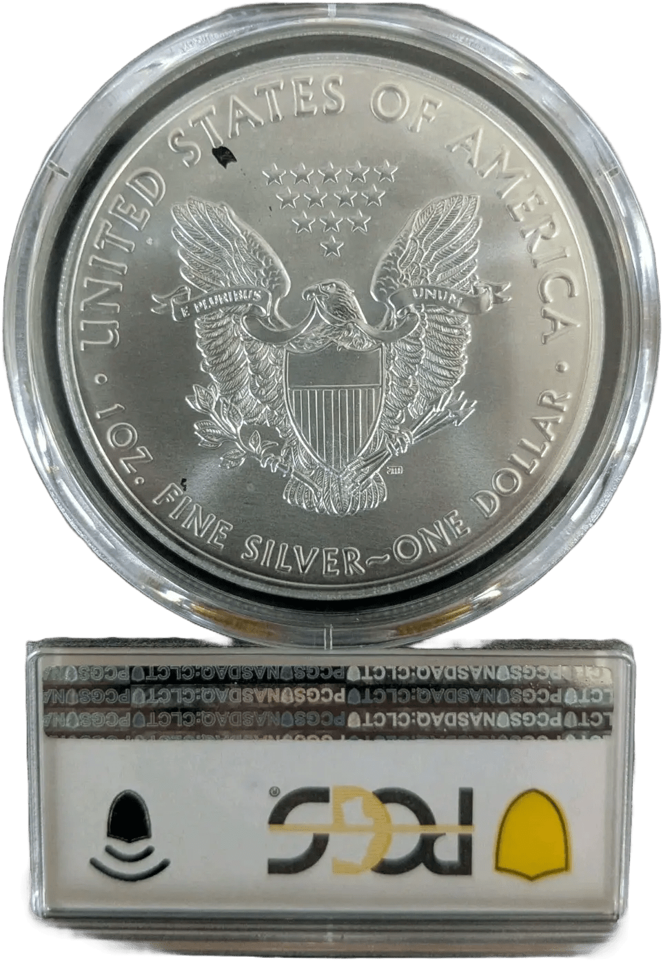 2020 (P) American Silver Eagle MS69 PCGS Struck Thru Rev Emergency Issue – Rare Mint Error Heritage Pastime
