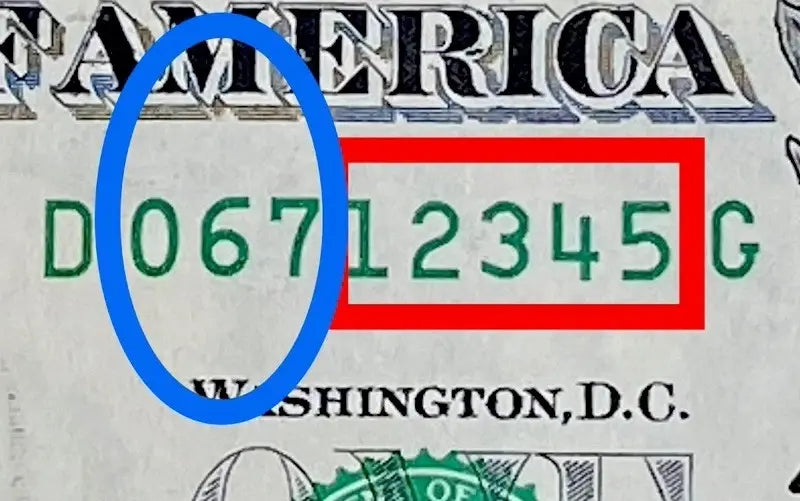 2021 $1 Federal Reserve Note – Run Five Digit 1–5 Fancy Serial Number – D District – 06712345 Heritage Pastime