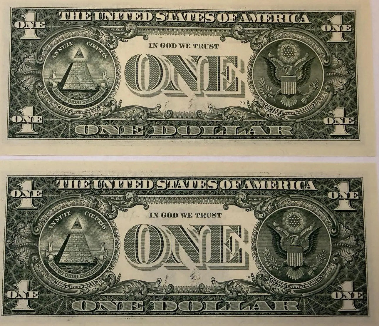 2021 $1 LOW DUPLICATE SERIAL NUMBER MATCHING DOLLAR NOTES! –SAME SERIALS J 00043422 B & E 00043422 C Heritage Pastime
