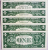 2021 $1 Star Notes Cleveland-Consecutive Series - 5 Superb Crisp Heritage Pastime