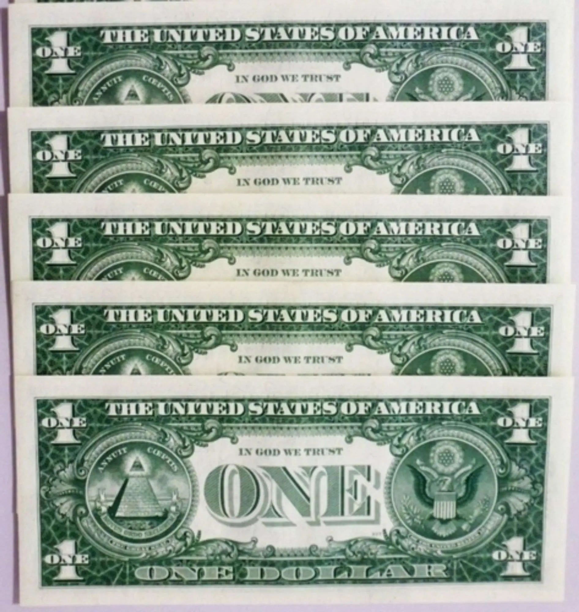 2021 $1 Star Notes - Cleveland Consecutive Series - 5 Superb Crisp UNC Heritage Pastime