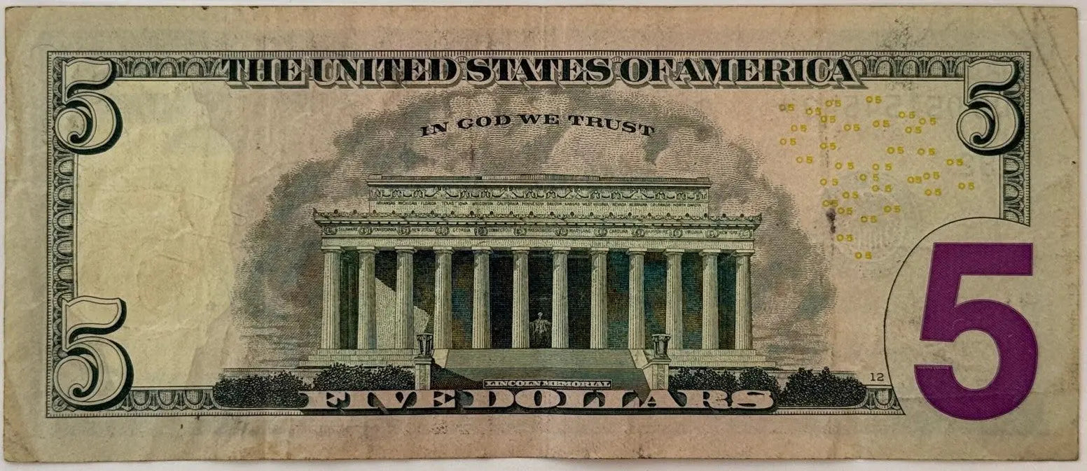 2021 $5 Federal Reserve STAR Note – Lincoln – Replacement Note – Circulated Heritage Pastime