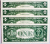 2021 Cleveland-Consecutive Star Notes - 4 $1 Notes in Superb Crisp Condition Heritage Pastime