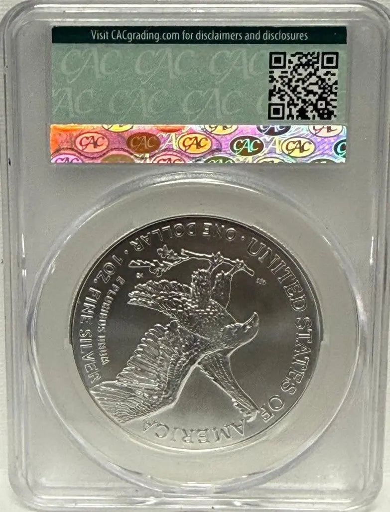 2024 Silver Eagle $1 MS70 CAC – Pristine Gem, Certified Perfect Heritage Pastime