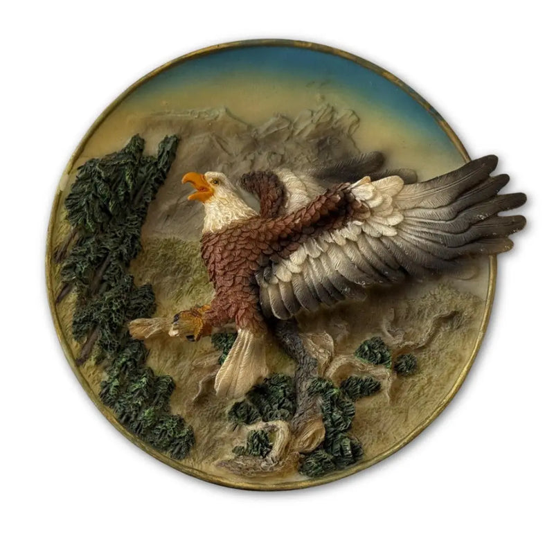 3D Bald Eagle Decorative Plate Heritage Pastime