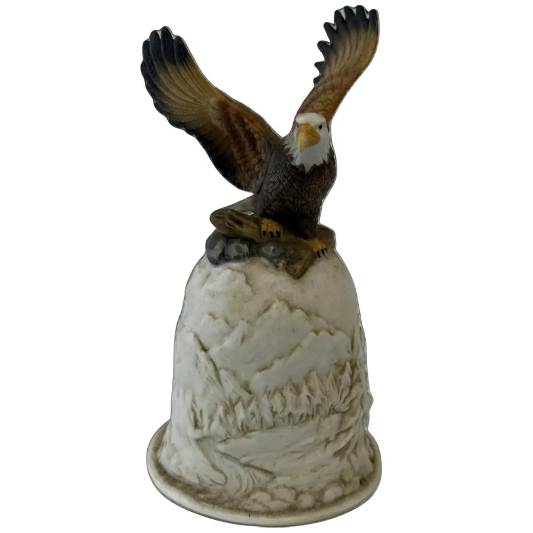 Ceramic Bald Eagle Hand Bell