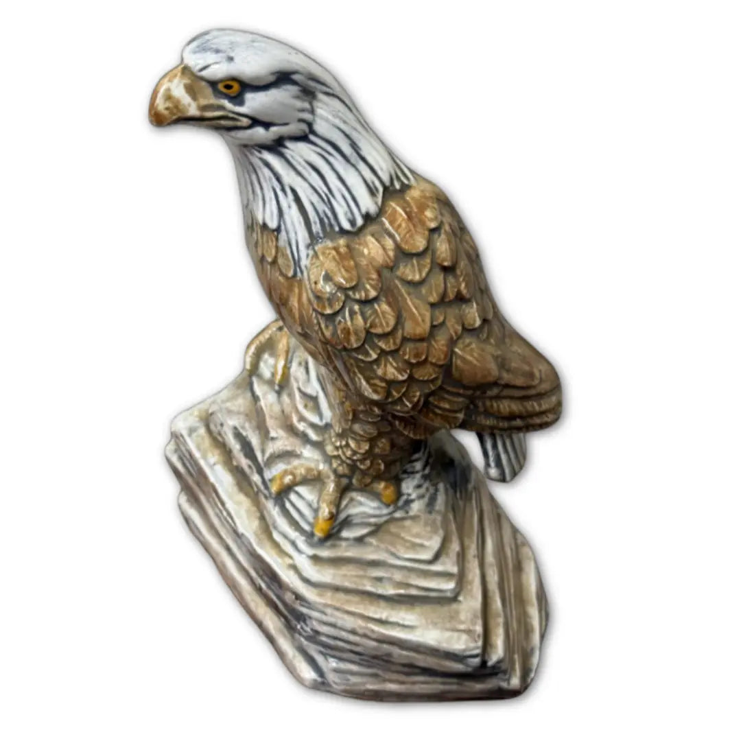 Ceramic bald eagle figurine Heritage Pastime