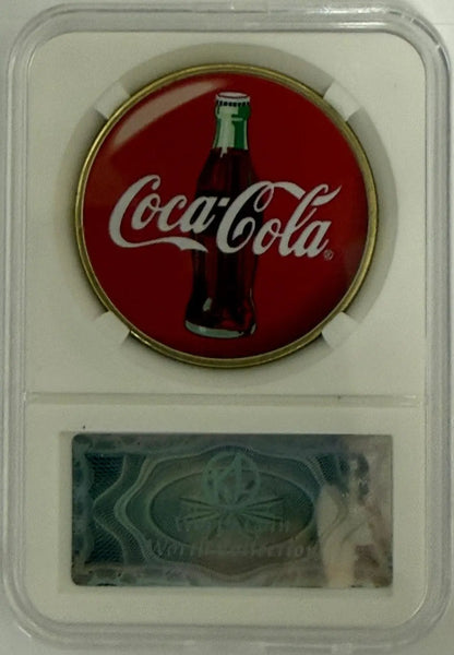 Coca-Cola Vintage Style Button Sign / Pocket Mirror Collectible – Mini Replica in Protective Case Heritage Pastime