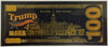 Donald Trump 2024 $100 Novelty Gold Foil Note – 24K Gold Plated Collectible Bill 47th President Design