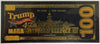 Donald Trump 2024 $100 Novelty Gold Foil Note – 24K Gold Plated Collectible Bill (47th President Design) Heritage Pastime