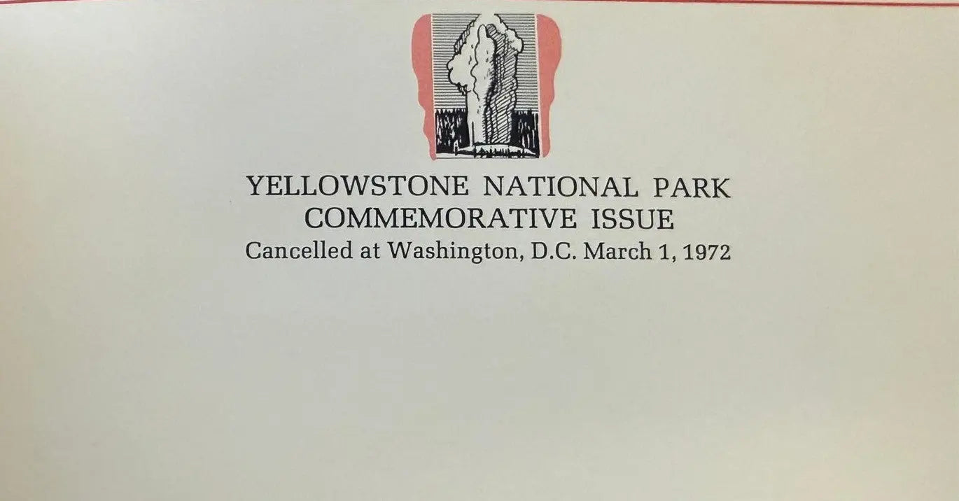 First Day Cover (FDC) 1972 – 100th Anniversary of Yellowstone National Park Commemorative U.S. Postal Cover Heritage Pastime