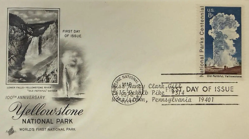 First Day Cover (FDC) 1972 – 100th Anniversary of Yellowstone National Park | U.S. Commemorative Postal Cover Heritage Pastime