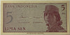 Indonesia 5 Sen Banknote (1964/1965) – “Sukarelawan” Series | Female Volunteer Design | Historic Currency Heritage Pastime