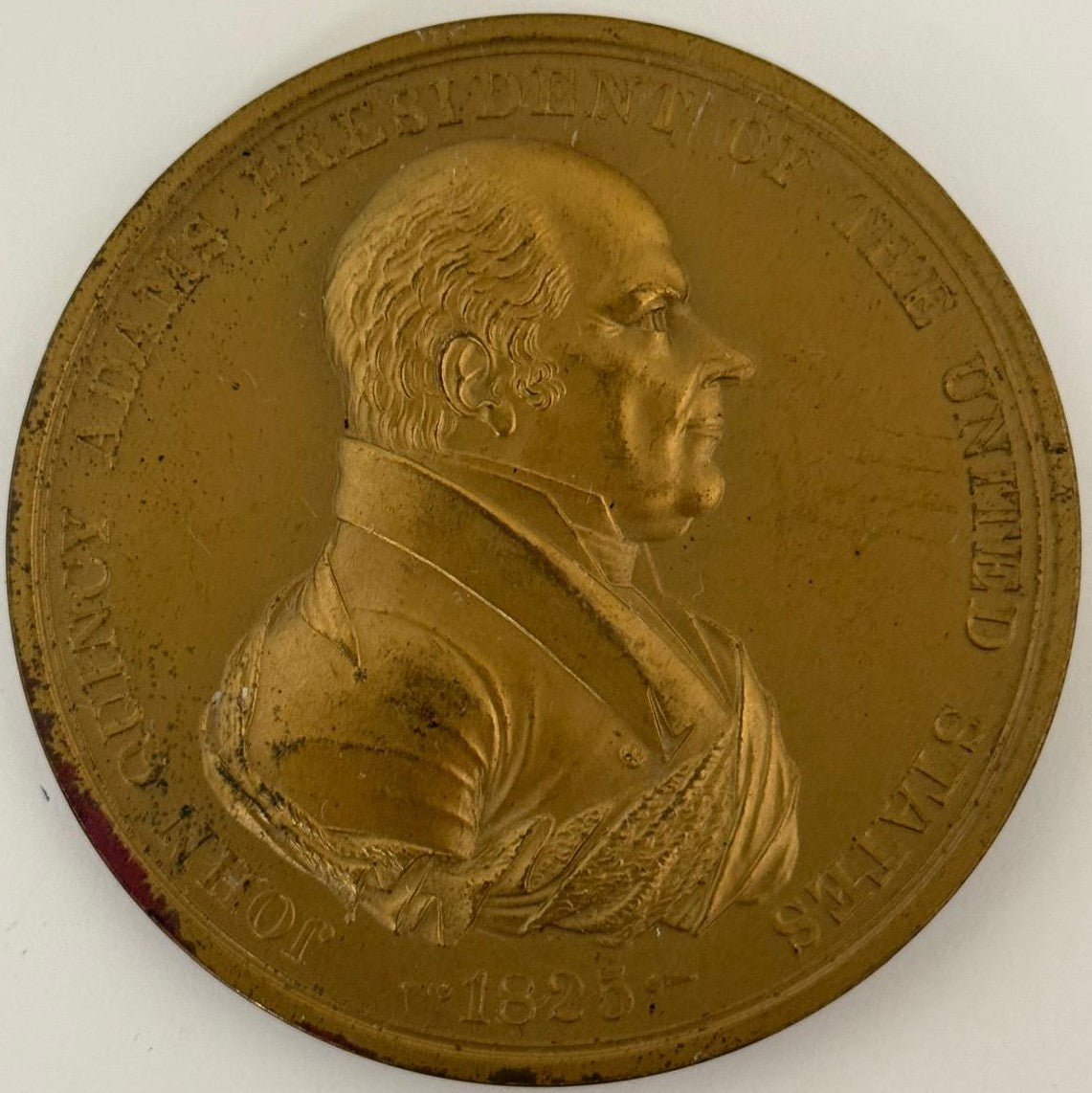 John Quincy Adams Presidential Bronze Medal 1825 Indian Peace Medal Replica – Historic U.S. Mint Design