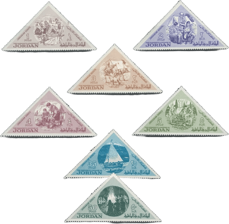 Kingdom of Jordan Boy Scouts Stamp Set (JOR 631) – Mint Hinged | Rare Middle East Collectible Heritage Pastime