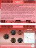 Littleton World Coin Set Jordan w/card 2000-2009 UNC 1/2 Dinar 2008 Qirsh 2000 Heritage Pastime