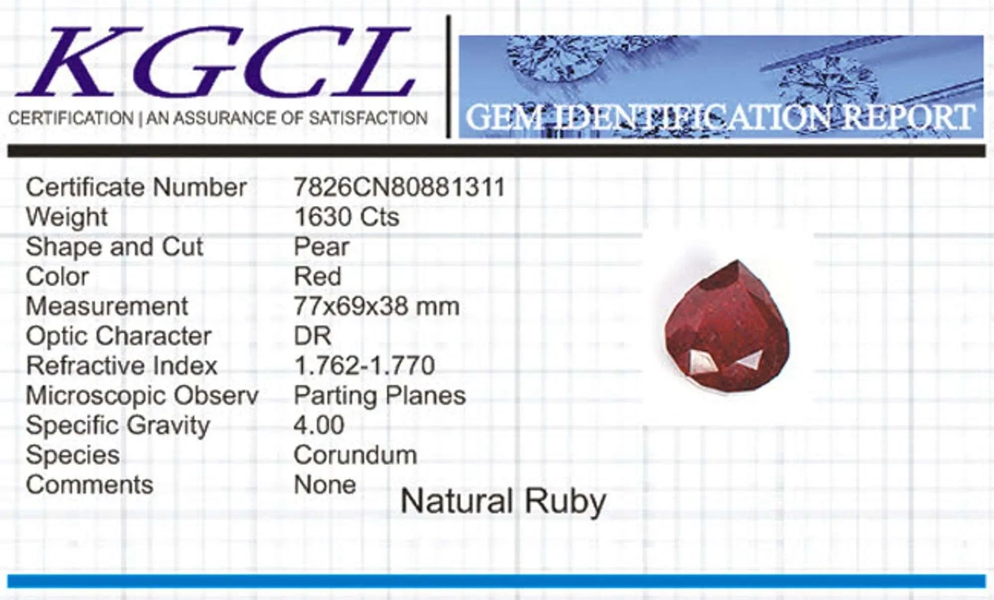 Magnificent Huge Museum Size 1630 Ct Certified Natural Red Ruby Heritage Pastime