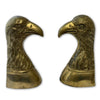 Pair of Vintage Brass American Eagle Head Bookends. Heritage Pastime