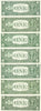 "Radar Strike: 7 Matching $1 Federal Reserve Bank Notes 34400443" - Various Years Heritage Pastime
