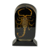 Real golden scorpion encased in a clear acrylic or resin block Heritage Pastime