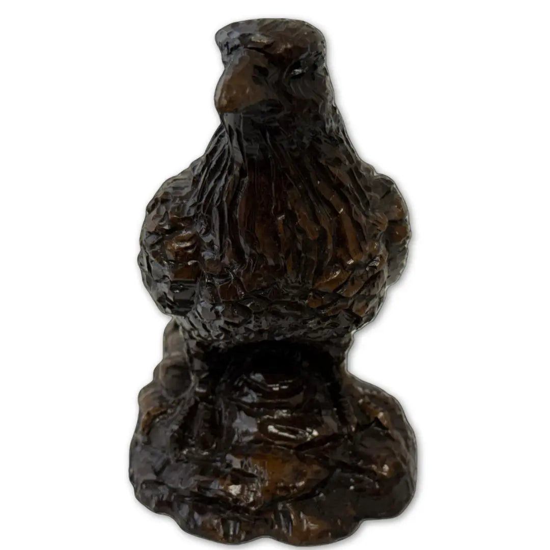 Sullivans 7.5-inch brown rough bird statue on a rocky base Heritage Pastime
