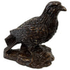 Sullivans 7.5-inch brown rough bird statue on a rocky base Heritage Pastime