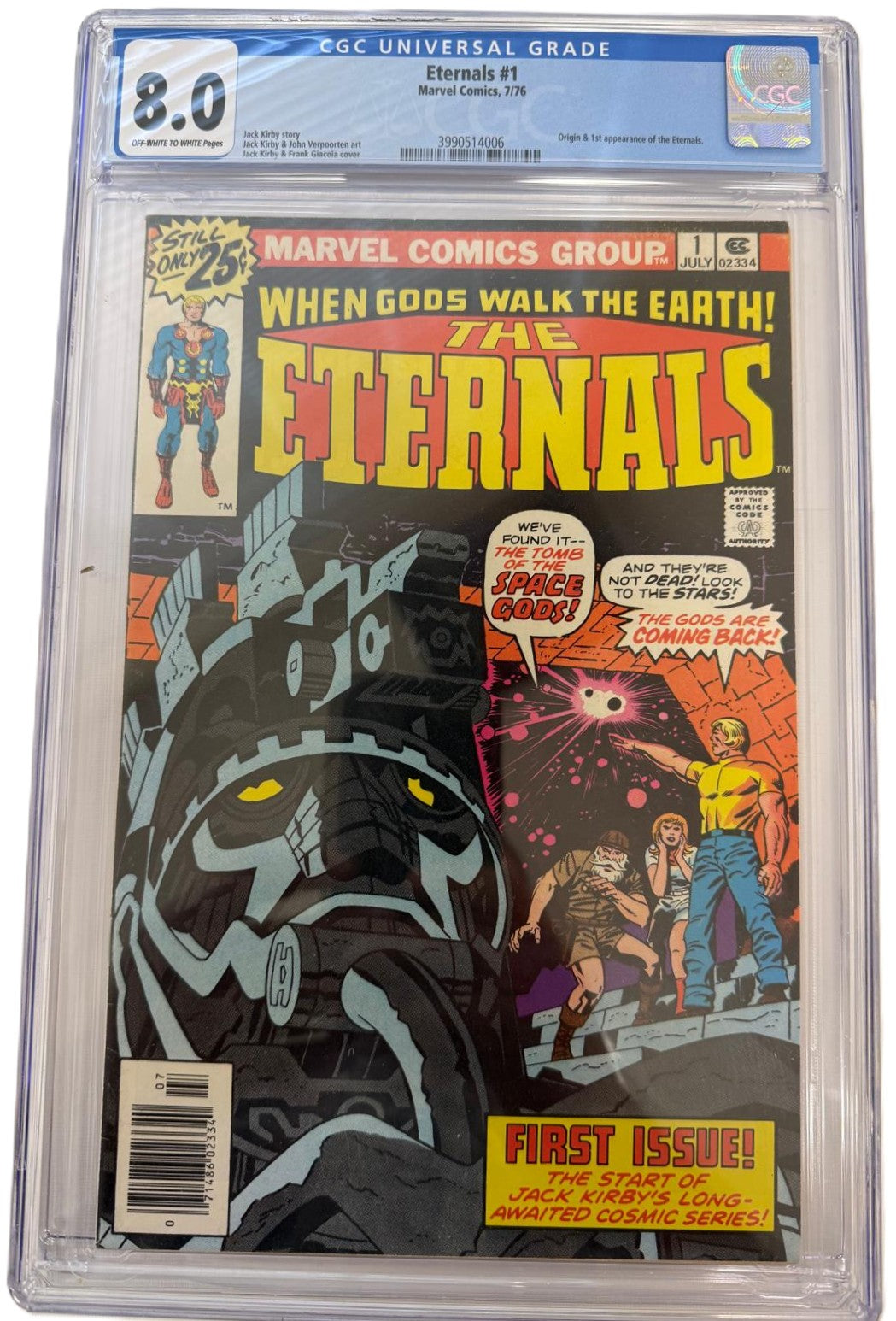 The Eternals #1 1976 CGC 8.0 – First Appearance of the Eternals | Jack Kirby Marvel Classic