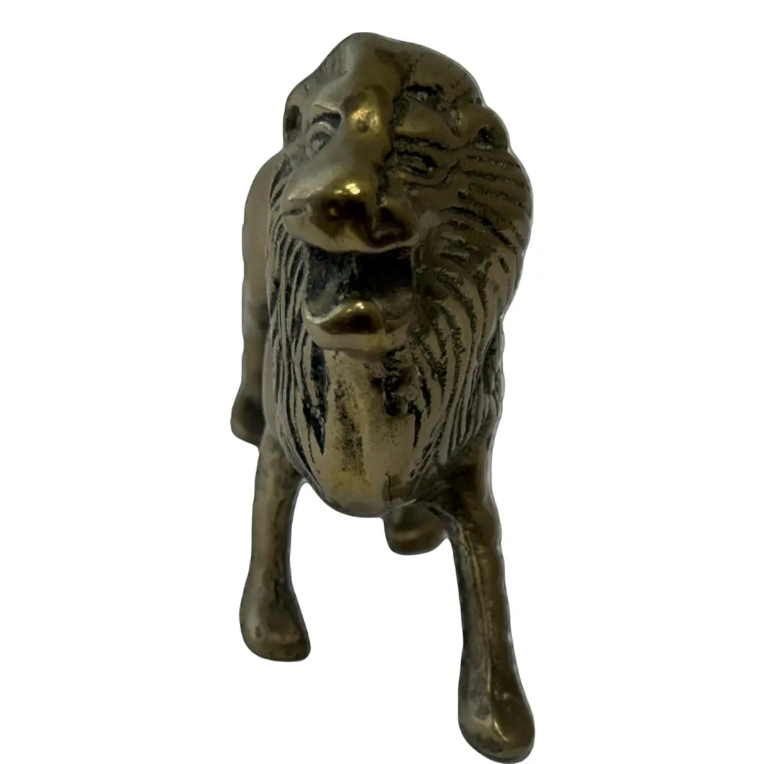 Vintage Brass Lion Figurine. Heritage Pastime