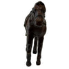 Vintage Leather-Wrapped Horse Figurine with a saddle and bridle. Heritage Pastime