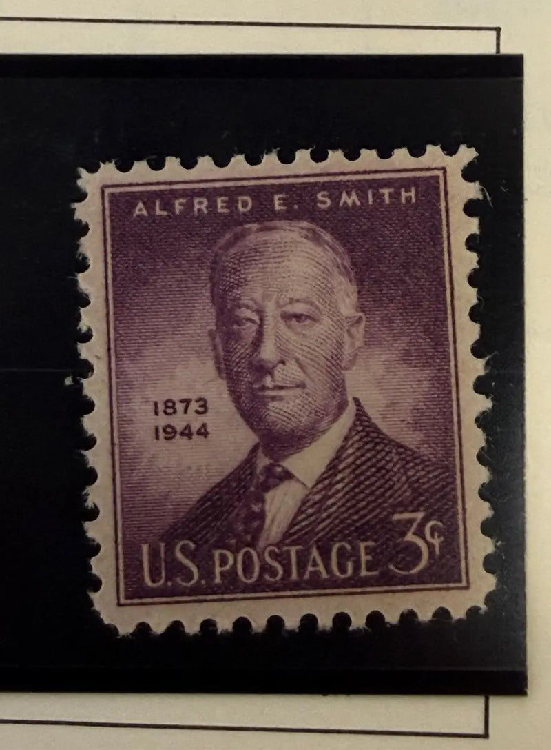 Vintage U.S. 3¢ Alfred E. Smith Commemorative Stamp – Former New York Governor | Rare United States Postage Stamp Heritage Pastime