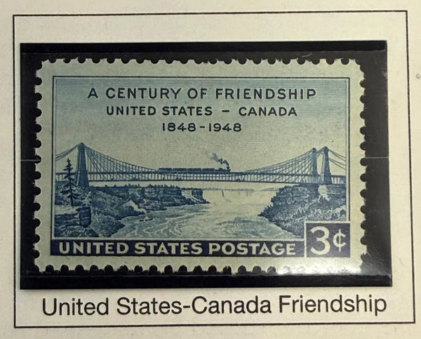Vintage U.S. – Canada Friendship Centennial Stamp – United States Postage Commemorative | Rare Historical Stamp Heritage Pastime