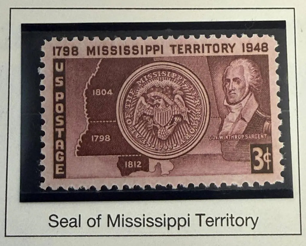 Vintage U.S. Mississippi Territory Sesquicentennial Stamp – 150th Anniversary Commemorative Postage | Rare United States Stamp Heritage Pastime