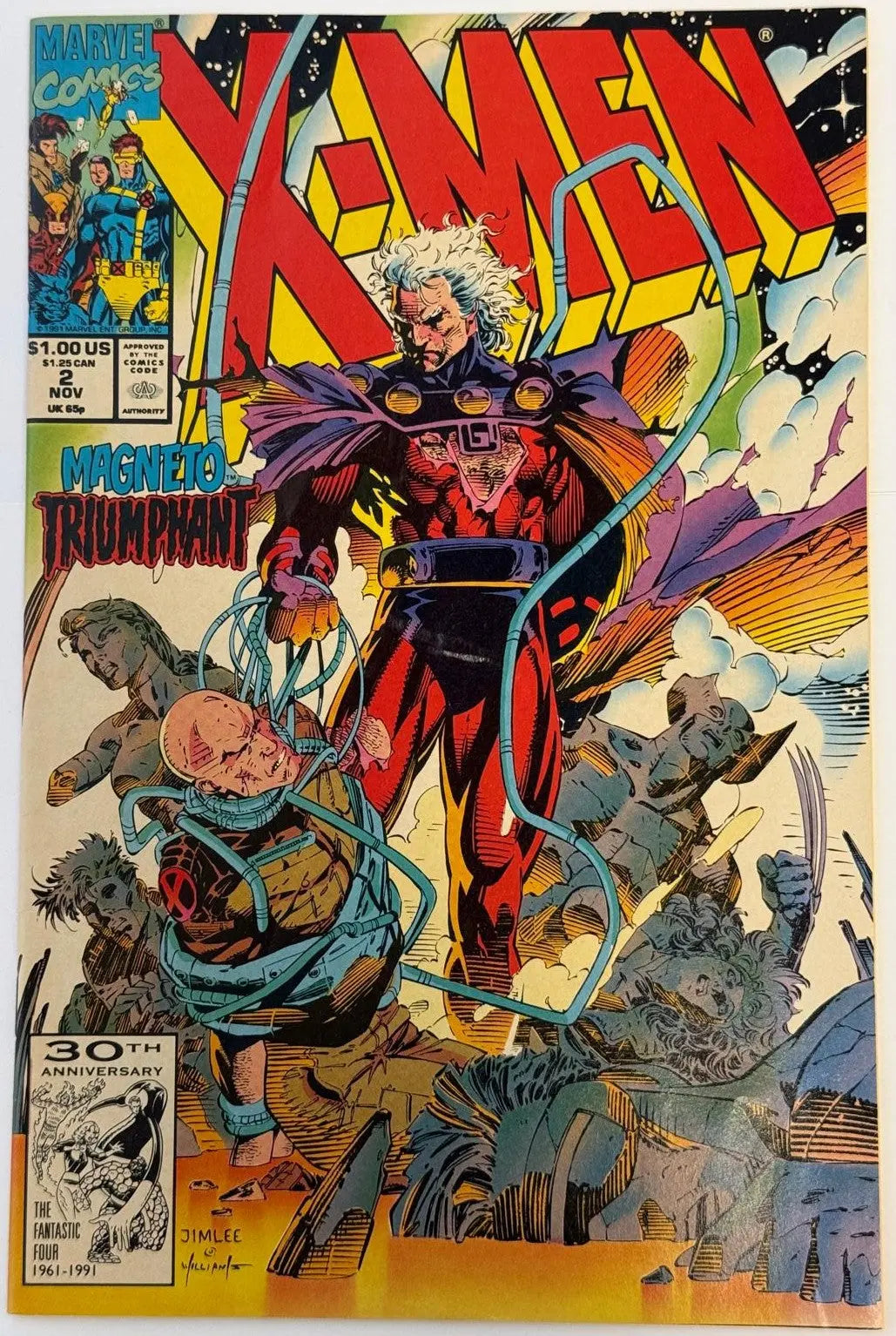 X-Men #2 (November 1991) – “Magneto Triumphant!” | Jim Lee Cover | Marvel Comics Heritage Pastime